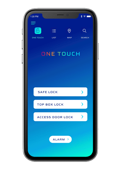 Mobile phone with open lock animation